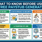 What to Know Before Using a Free Paystub Generator