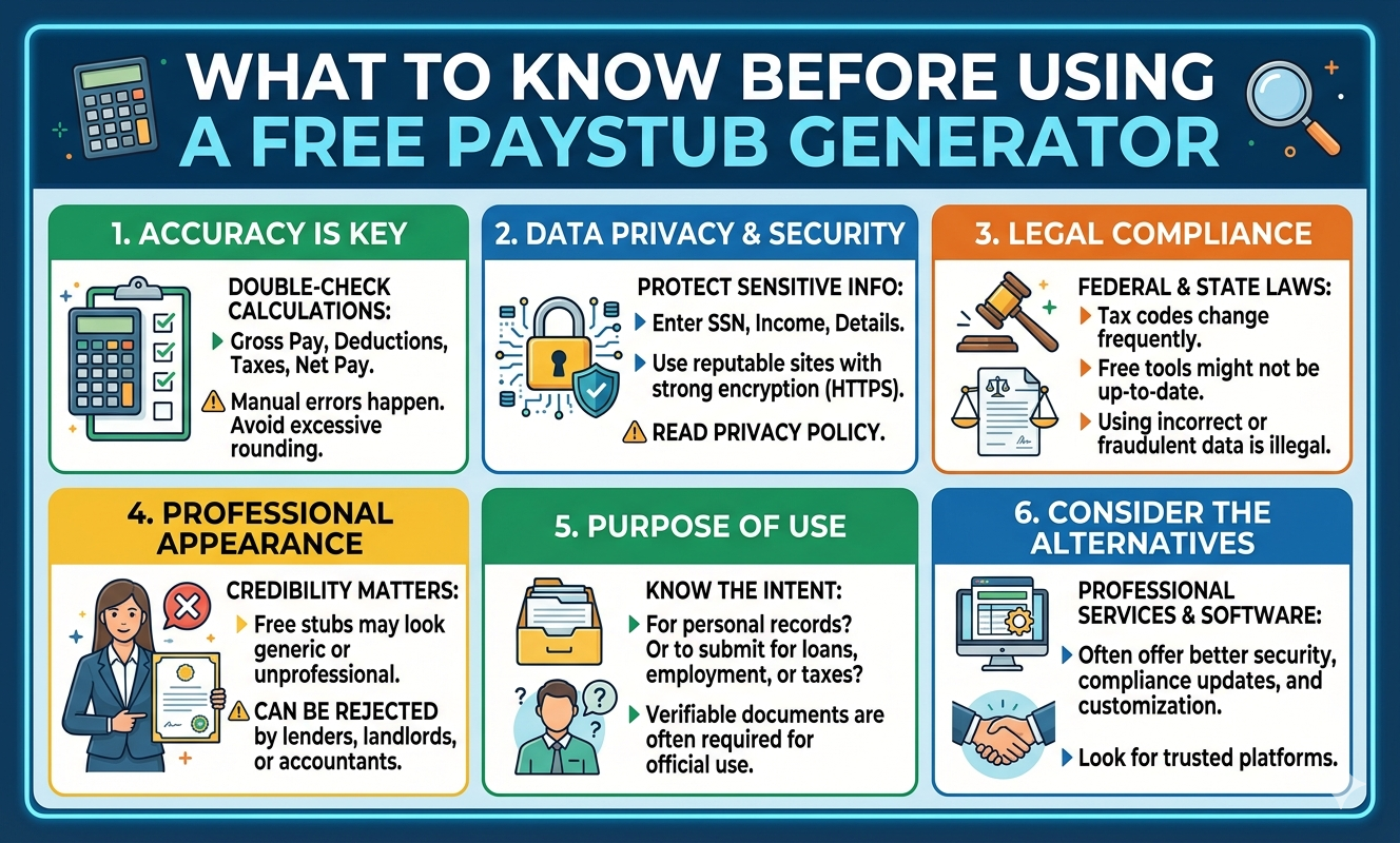 What to Know Before Using a Free Paystub Generator