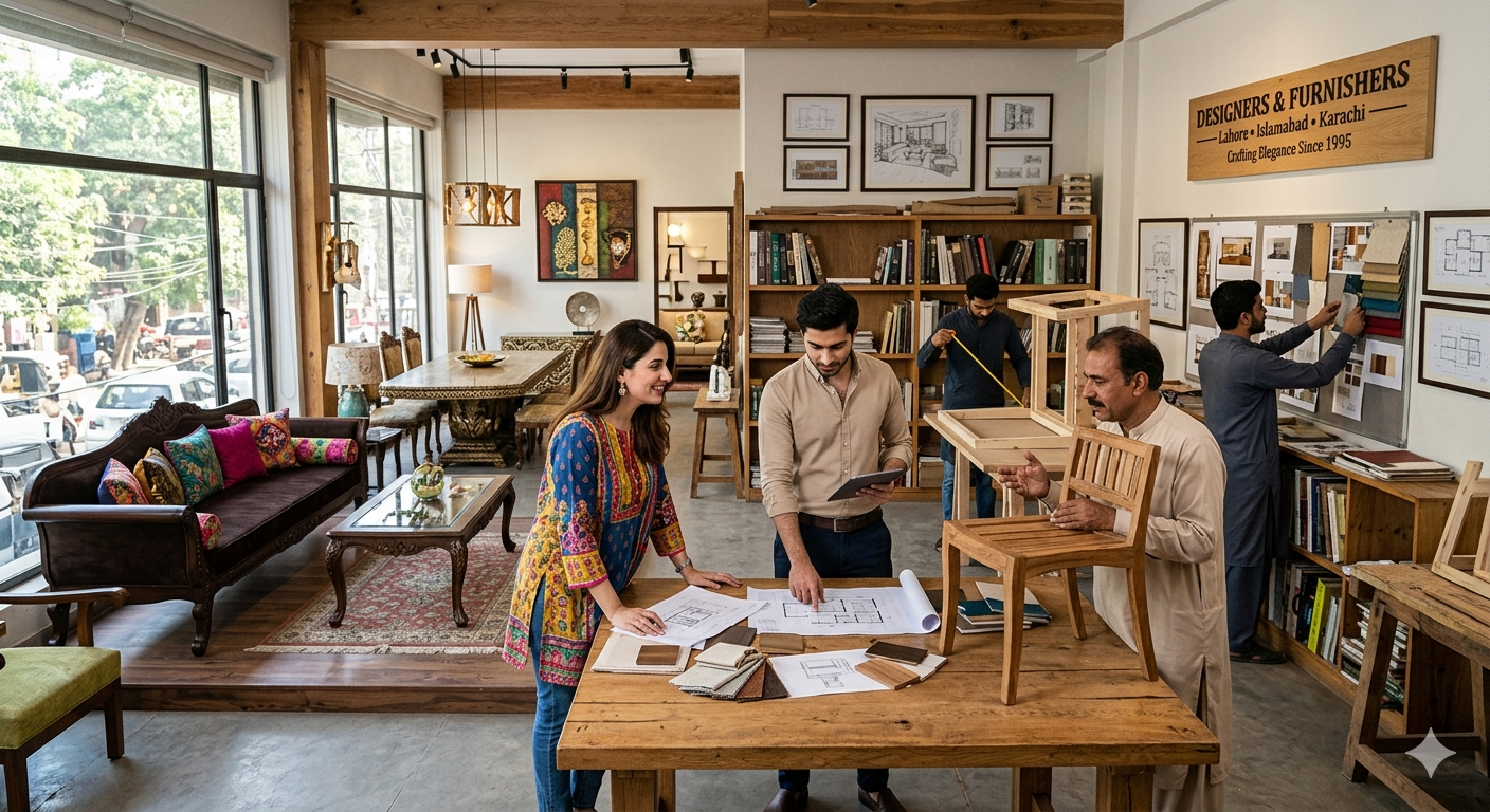 Designers and Furnishers shop in lahore.