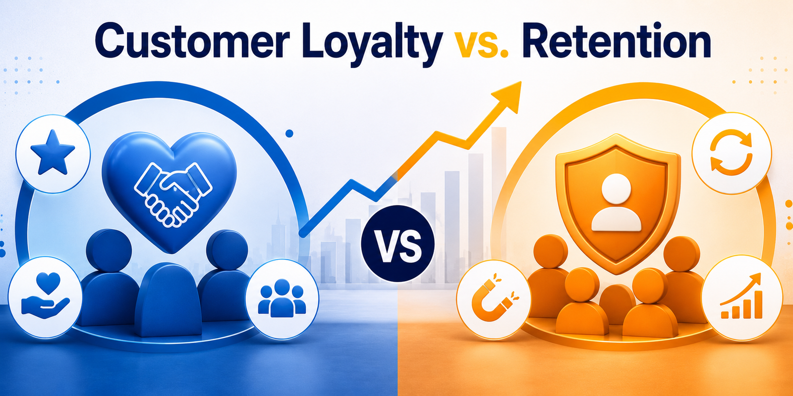 Customer loyalty vs. retention comparison